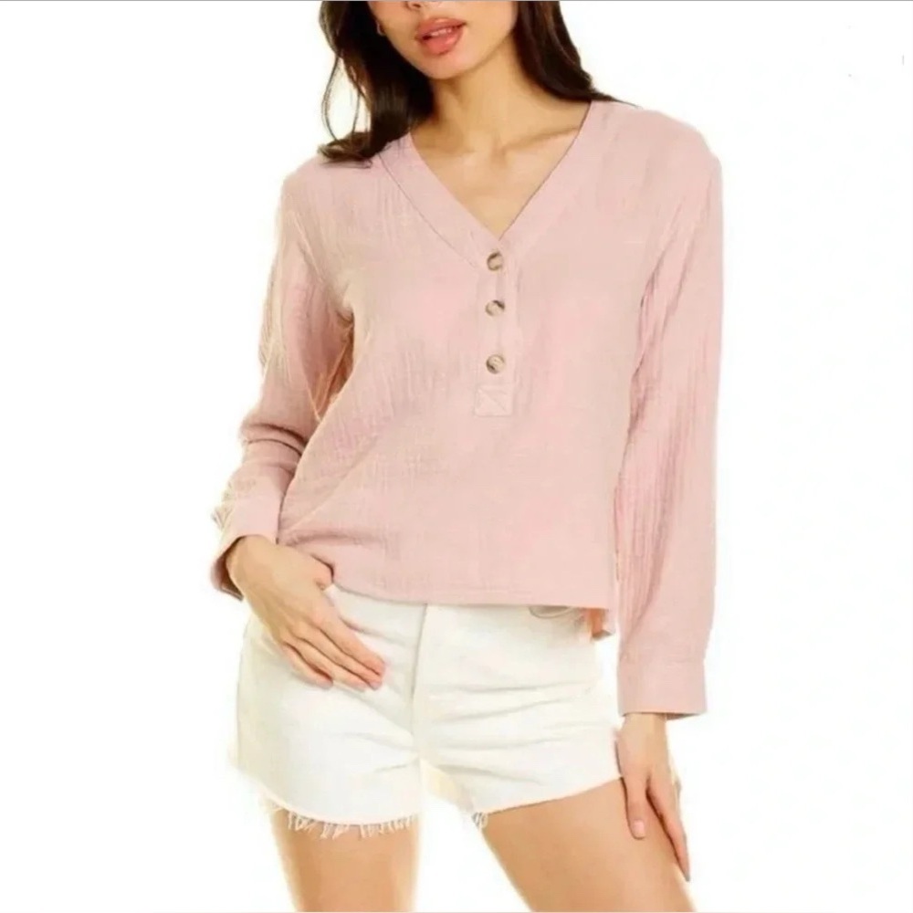 NWT Madewell Gauzy Cotton Evert Top Sz. XS‎ Wisteria Dove